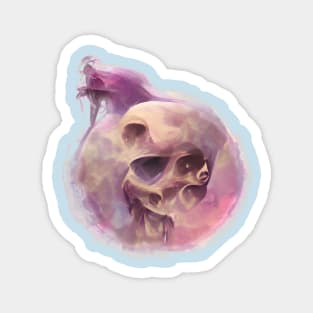 Abstraction, planet, skull Magnet