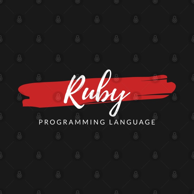 Ruby Programming Language Paint Smear by codewearIO