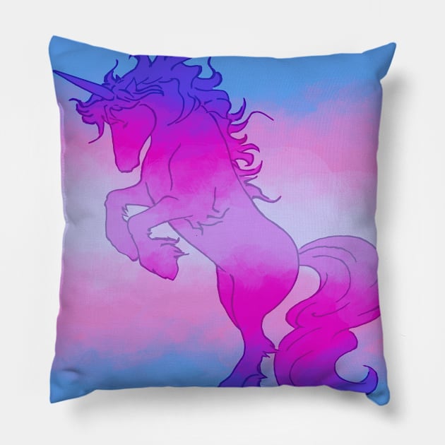 Trans* Unicorn Pillow by Bardic Cat
