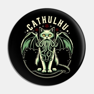 Whimsical Cathulhu Top Channel the Eldritch Pin