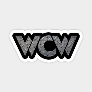 WCW Metal Pattern Logo Magnet