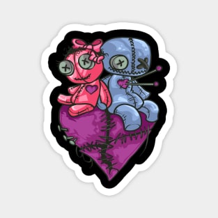 Voodoo Dolls Couples Halloween Magnet