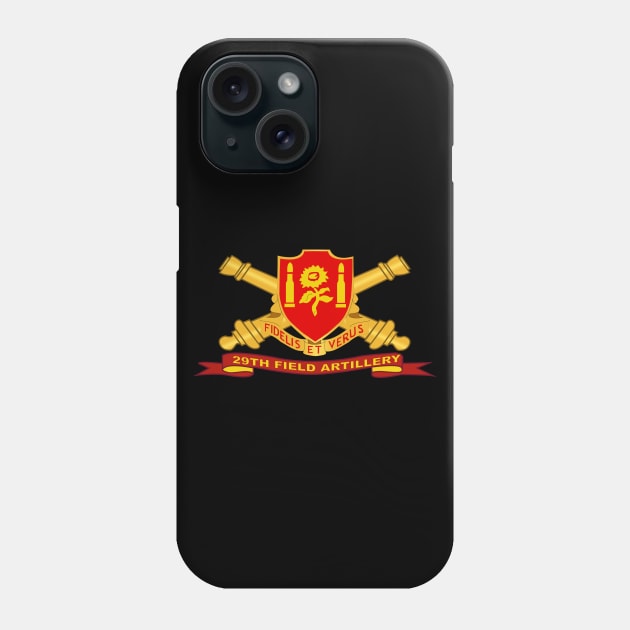 29th Field Artillery w Br - Ribbon Phone Case by twix123844