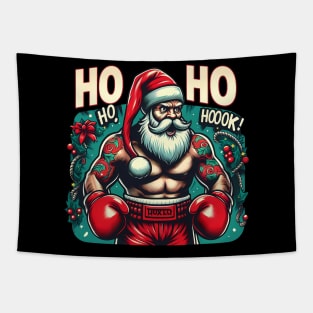 Ho Ho Hook - Boxing Champion Santa Tapestry