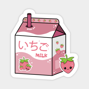 Kawaii Strawberry Milk Magnet