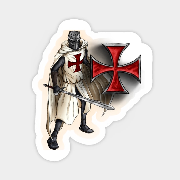 Freemasons Masonic York Rite Knight Templar in red and white Magnet by hclara23