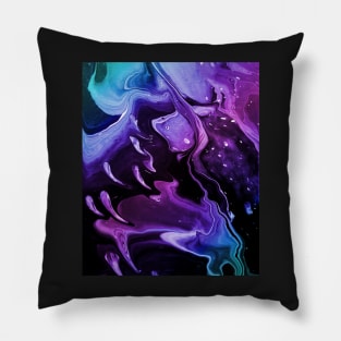Ghosts - Vaporwave Color Acrylic Pour Pillow