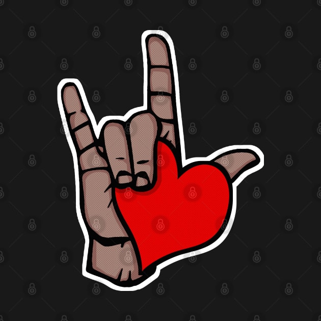 I Love You in American Sign Language #2 / Heart Design by DankFutura