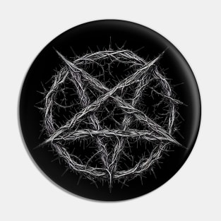 Thorny Inverted Pentagram Pin