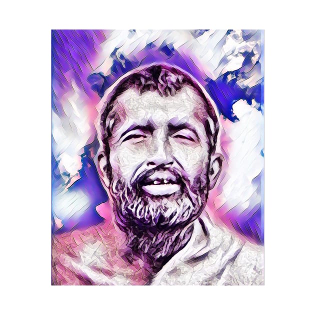 Ramakrishna Pink Portrait | Ramakrishna Artwork 6 by JustLit