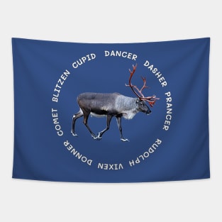 All Santas reindeer Tapestry