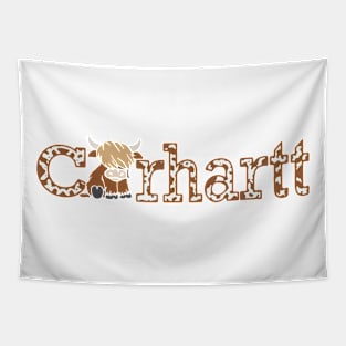 highland-cow-carhartt-enable all products Tapestry