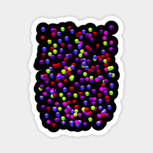 Coloured snow balls fall Magnet