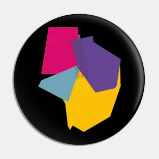 Geometric popart patchwork Pin