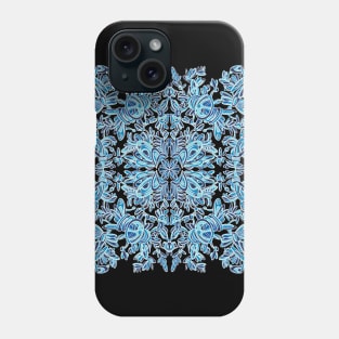 A symmetrical curvy lined design in stained glass coloring Phone Case