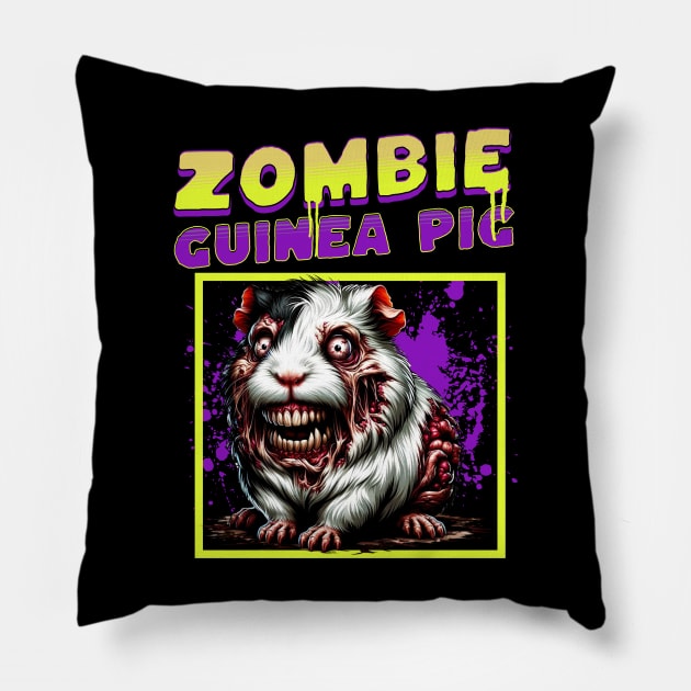 Zombie Guinea Pig funny Pillow by woormle