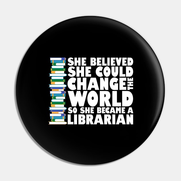 Woman Librarian Pin by TheBestHumorApparel