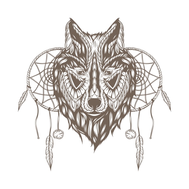 Dream Catcher Wolf by Digster