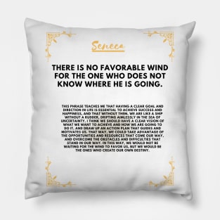 Seneca: the philosopher who helps you find your direction Pillow