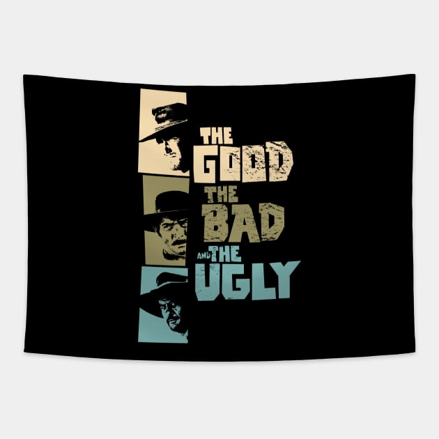 The good, the bad and the ugly - Spaghetti Western by Sergio Leone Tapestry by Boogosh