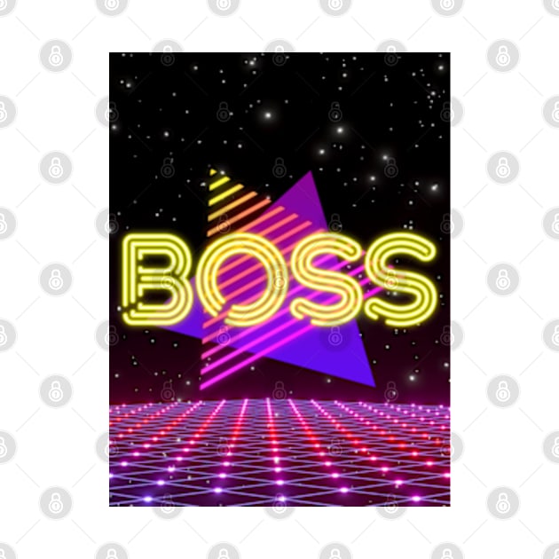 Boss Retrowave Triangle Aesthetic by 80snerd