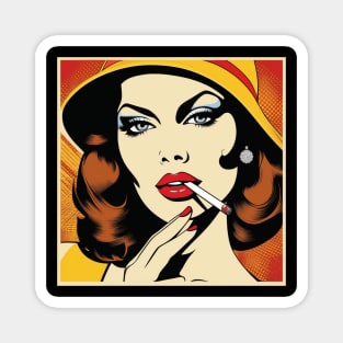 Pop Smoking Girl Magnet