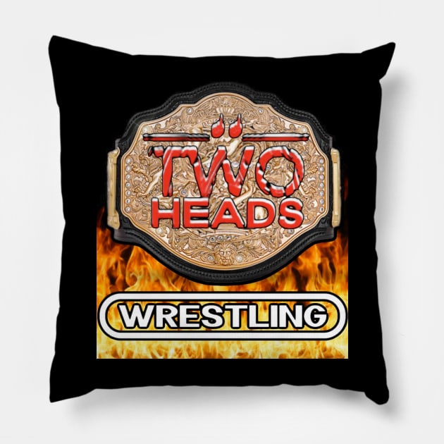 TWO HEADS WRESTLING Pillow by Lehjun Shop