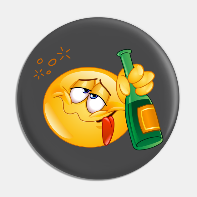 Drunk Emoji Emoticon Emoji Pin Teepublic 