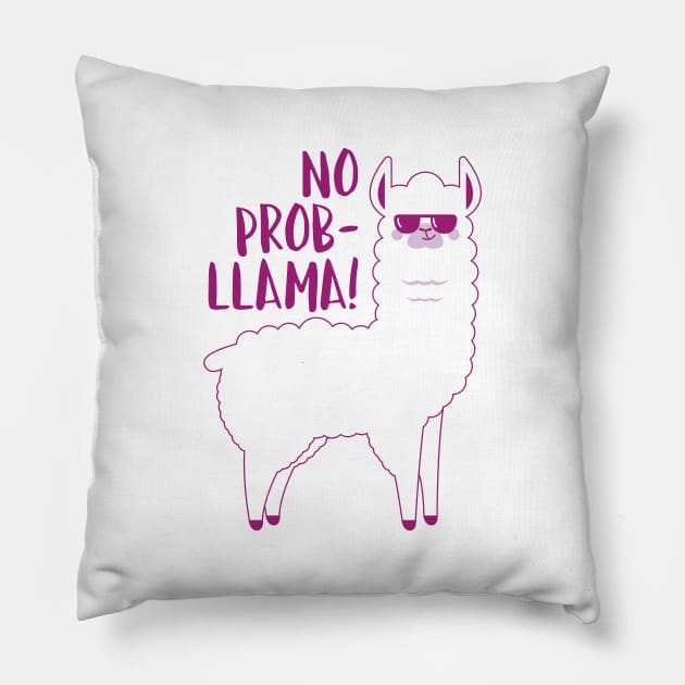 No Probllama Pillow by LuckyFoxDesigns