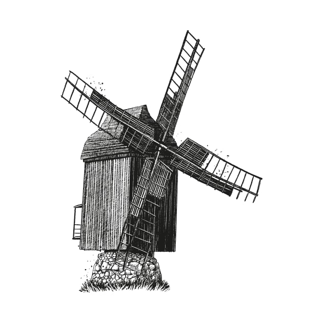 Old Windmill by Annegraving