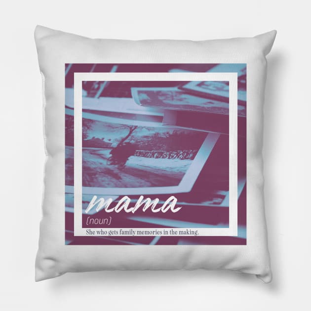 Mama (noun) Pillow by Three Little Birds