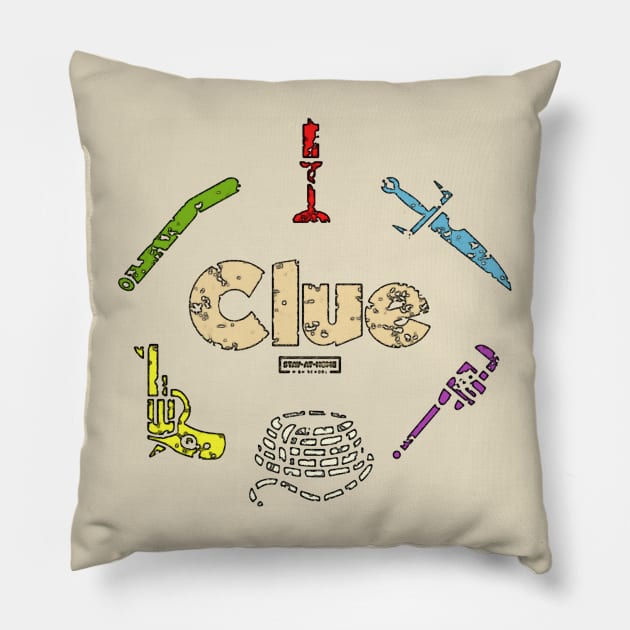 Vintage Style - Clue Movie T-Shirt Pillow by KicKs77