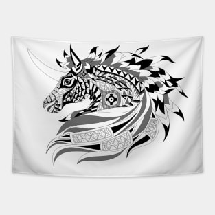 Tribal Unicorn ecopop Tapestry