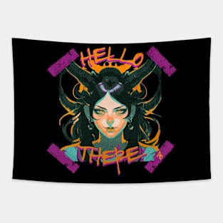 Halloween Demon Girl Tapestry