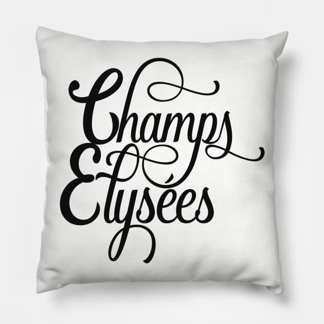 Champs Elysees Paris France Pillow by wamtees