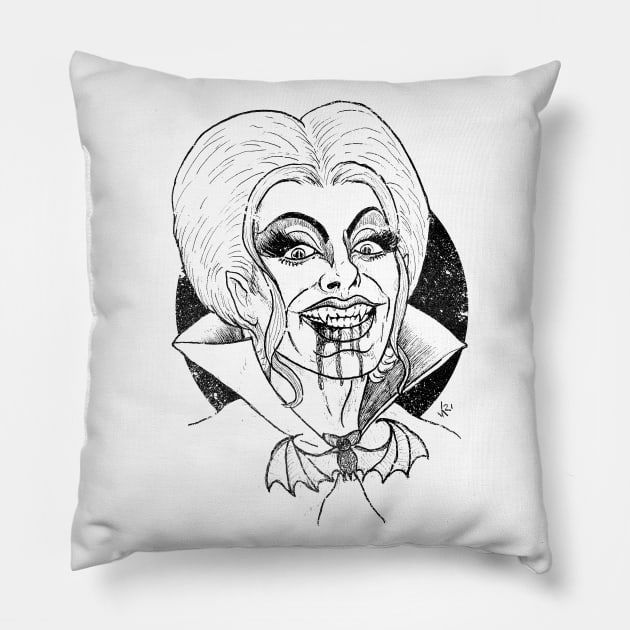 Dragula (black print) Pillow by Bloody Savage