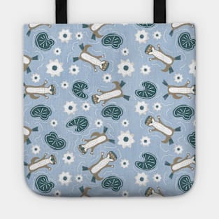 Otterly Calm Pattern Pale Blue Tote