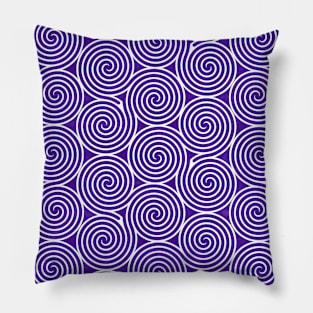 Spiral Illusion Pattern white & Purle Pillow