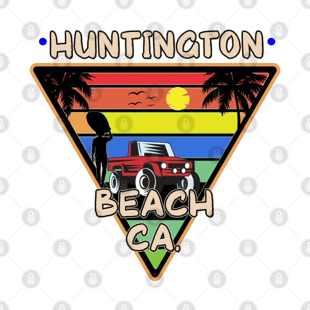 Huntington Beach California 80's Retro Surfing Surf by heybert00