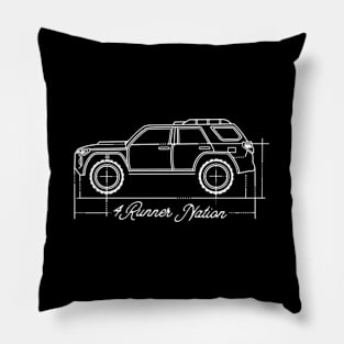 4Runner Nation 5Th Gen 4R Blue Pillow