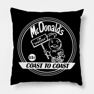 McDonald's Old Logo - Winking Burger Chef Speedee Pillow