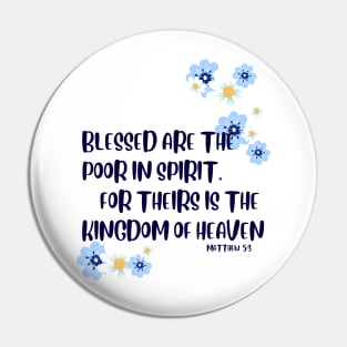 Beatitudes Matthew 5:3 Pin