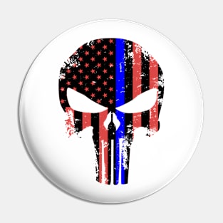 Skull USA Pin