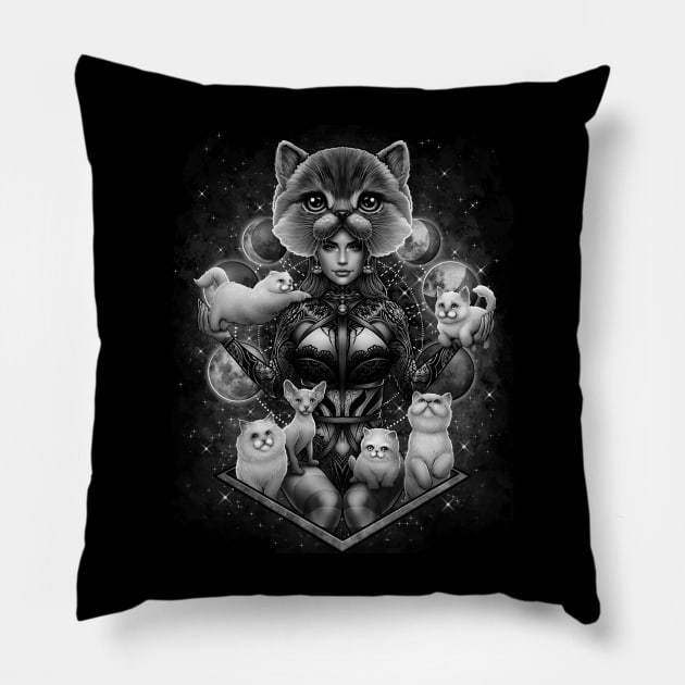 Mother cat Pillow by LillyRise