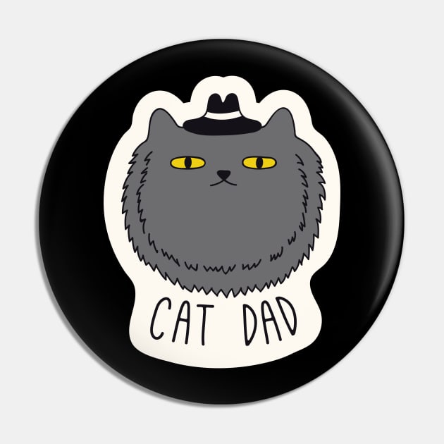 cat dad Pin by CockyArt