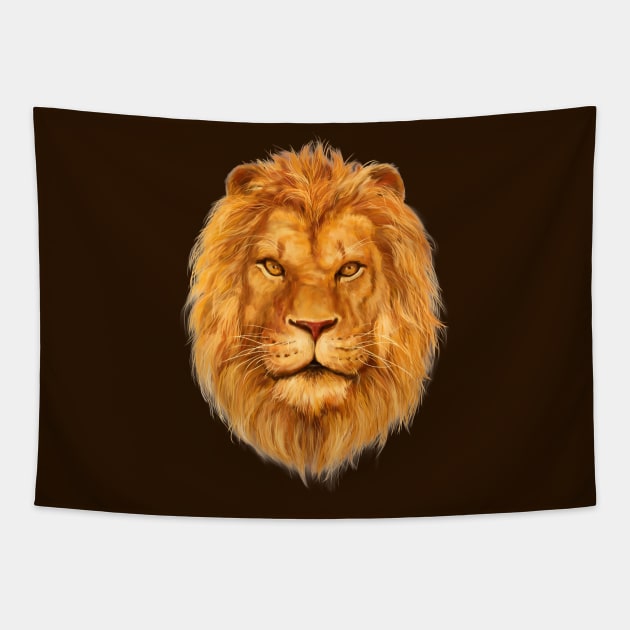 KING LION Tapestry by Tapan