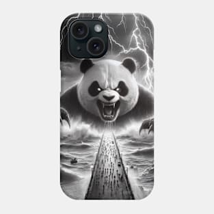 "Pandadoom": Terror at the Stormy Bridge Phone Case