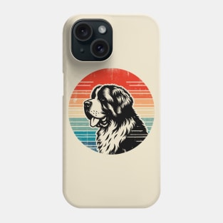 Retro St Bernard Dog Vintage Sunset Dog Lover Phone Case