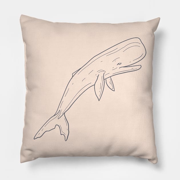 Sperm Whale 4 Pillow by ArtDary