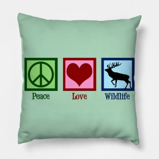 Peace Love Wildlife Pillow